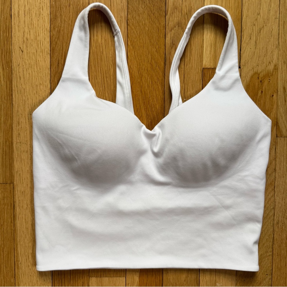 Nike Alate Longline White Sports Bra